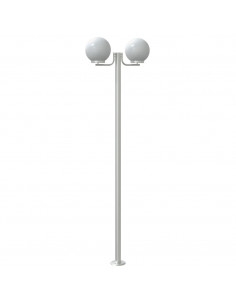 Lampade da Terra per Esterni 3pz Argento 215cm in Acciaio Inox