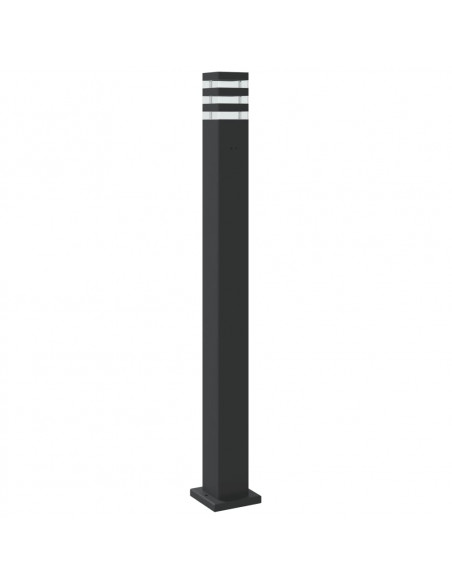 Lampade da Terra per Esterni 3pz Nere 110 cm in Alluminio