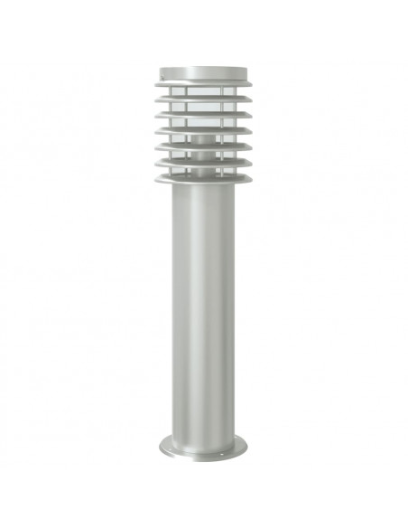 Lampade da Terra per Esterni Sensore 3 pz Argento 60 cm Acciaio