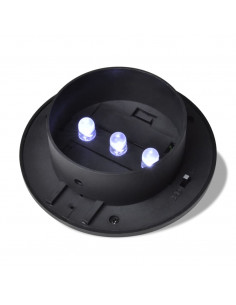 Lampade Solari 6 pz Luci per Recinzioni Nere