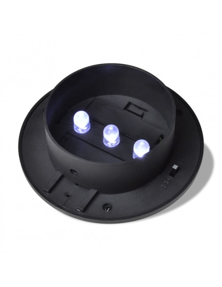 Lampade Solari 6 pz Luci per Recinzioni Nere