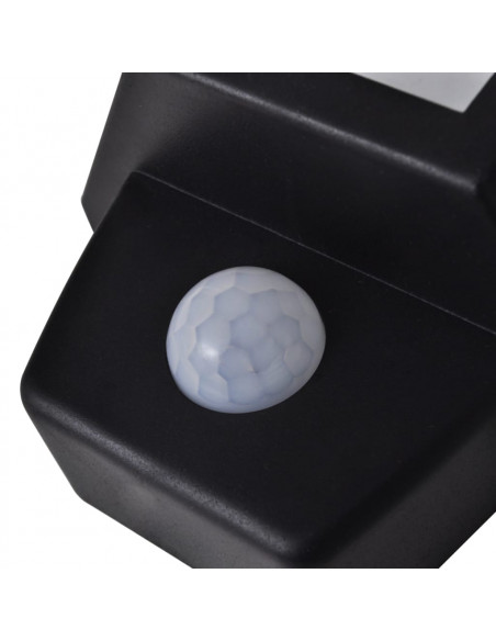Lampade Solari a Parete 2 pz con Sensore Movimento Nere