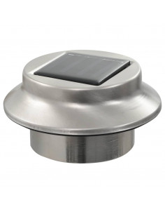 Lampade Solari da Esterni 6 pz a LED Rotonde 12 cm Bianco