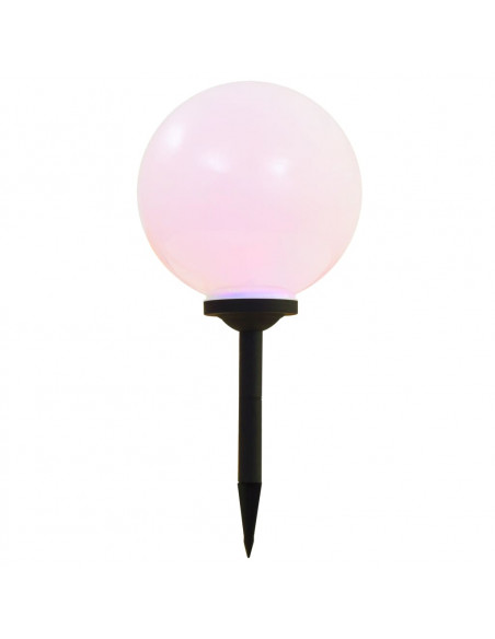 Lampade Solari da Esterni Sferiche 2 pz LED RGB 30 cm