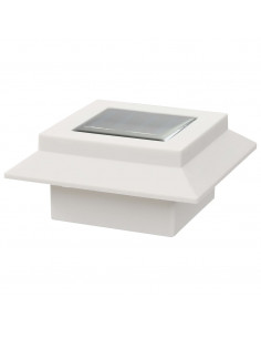Lampade Solari da Esterno 12 pz LED Quadrate 12 cm Bianche