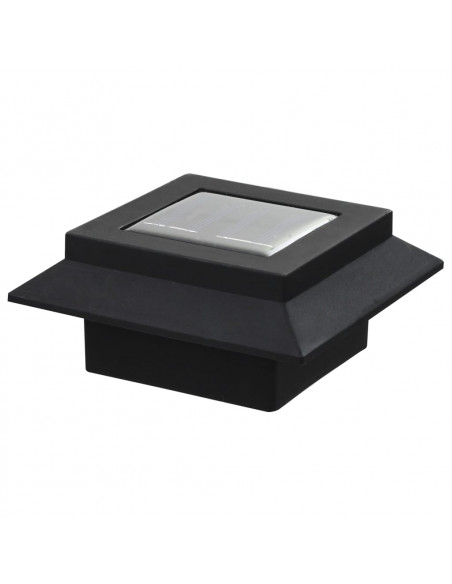 Lampade Solari da Esterno 12 pz LED Quadrate 12 cm Nere