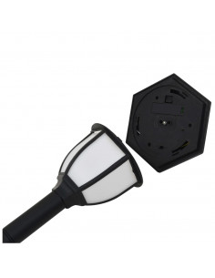 Lampade Solari da Esterno 6 pz LED Nere
