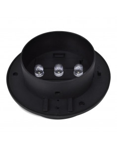 Lampade Solari da Esterno per Recinzioni 12 pz LED Nero