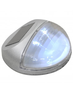 Lampade Solari da Parete da Esterno a LED 24 pz Rotonde Argento