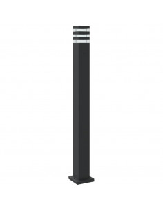 Lampade Terra per Esterni con Sensori 3pz Nere 110cm Alluminio