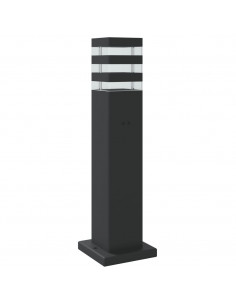 Lampade Terra per Esterni con Sensori 3pz Nere 50cm Alluminio