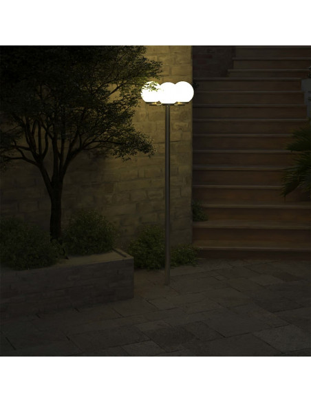 Lampione da Giardino con 3 Lampade 220 cm
