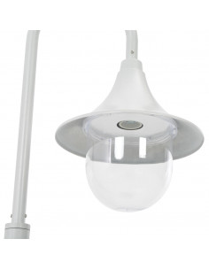 Lampione da Giardino E27 120 cm Alluminio Bianco