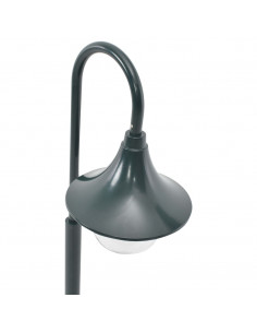 Lampione da Giardino E27 120 cm Alluminio Verde Scuro