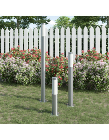 Lampioni da Giardino 3 pz Impermeabili in Acciaio Inox