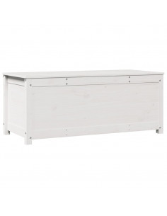 Contenitore Portaoggetti Bianco 110x50x45,5cm Massello di Pino 2