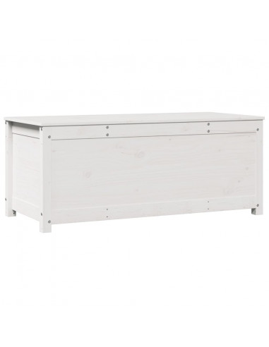 Contenitore Portaoggetti Bianco 110x50x45,5cm Massello di Pino