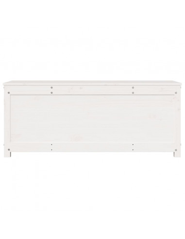 Contenitore Portaoggetti Bianco 110x50x45,5cm Massello di Pino