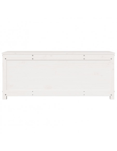 Contenitore Portaoggetti Bianco 110x50x45,5cm Massello di Pino