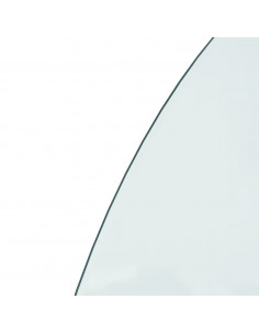 Lastra in Vetro per Caminetto Semicircolare 1000x600 mm
