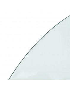 Lastra in Vetro per Caminetto Semicircolare 1200x500 mm