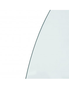 Lastra in Vetro per Caminetto Semicircolare 800x600 mm