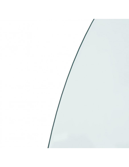 Lastra in Vetro per Caminetto Semicircolare 800x600 mm