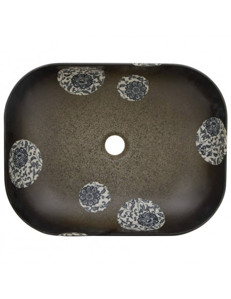 Lavabo Appoggio Multicolore Rettangolare 48x37,5x13,5 Ceramica
