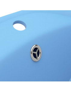 Lavabo con Troppopieno Ovale Azzurro Opaco 58,5x39 cm Ceramica