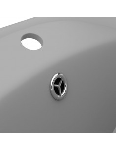 Lavabo con Troppopieno Ovale Turchese Grigio 58,5x39 cm Ceramica