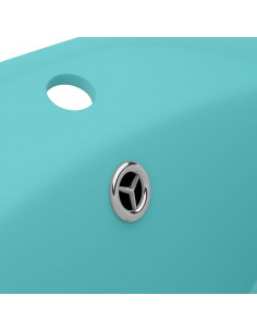 Lavabo con Troppopieno Ovale Turchese Opaco 58,5x39 cm Ceramica