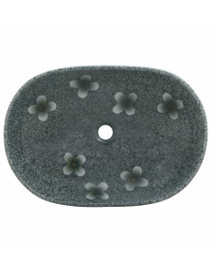 Lavabo da Appoggio Blu Ovale 59x40x14 cm Ceramica