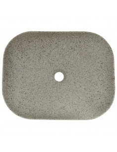 Lavabo da Appoggio Grigio Rettangolare 48x37,5x13,5 cm Ceramica