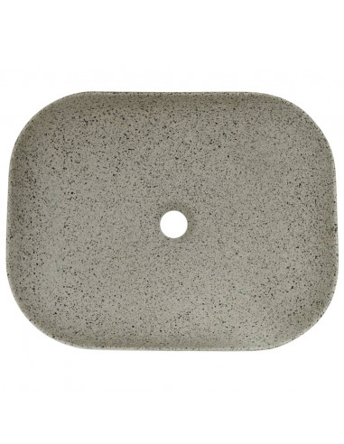 Lavabo da Appoggio Grigio Rettangolare 48x37,5x13,5 cm Ceramica