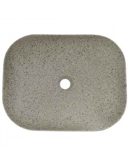 Lavabo da Appoggio Grigio Rettangolare 48x37,5x13,5 cm Ceramica