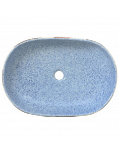 Lavabo da Appoggio Multicolore Ovale 59x40x14 cm Ceramica