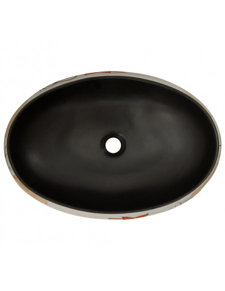 Lavabo da Appoggio Multicolore Ovale 59x40x15 cm Ceramica