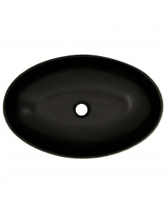 Lavabo da Appoggio Nero e Blu Ovale 56,5x36,5x13,5 cm Ceramica