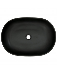 Lavabo da Appoggio Nero e Blu Ovale 59x40x14 cm Ceramica