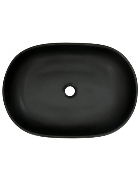 Lavabo da Appoggio Nero e Blu Ovale 59x40x14 cm Ceramica