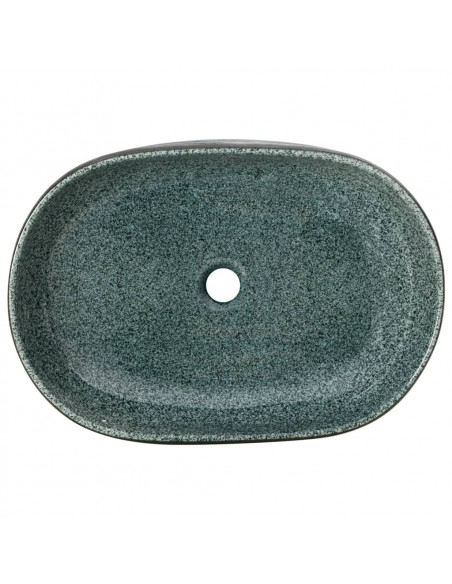 Lavabo da Appoggio Turchese Ovale 59x40x14 cm Ceramica