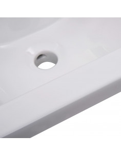 Lavabo da Incasso 42x39x18 cm in Ceramica Bianco