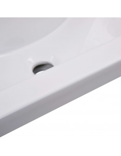 Lavabo da Incasso 61x39,5x18,5 cm in Ceramica Bianco