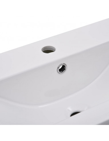 Lavabo da Incasso 81x39,5x18,5 cm in Ceramica Bianco