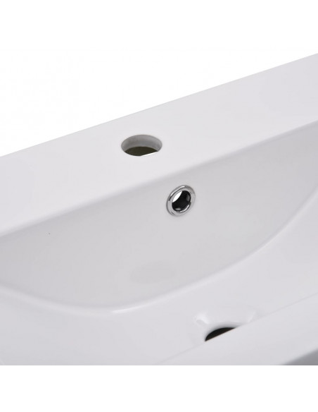 Lavabo da Incasso 81x39,5x18,5 cm in Ceramica Bianco