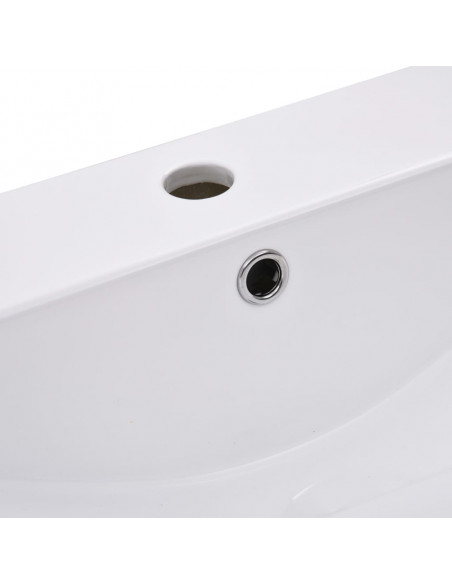 Lavabo da Incasso 91x39,5x18,5 cm in Ceramica Bianco