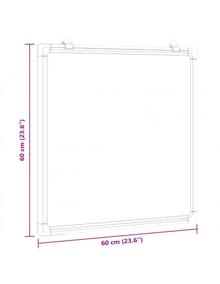 Lavagna Magnetica 60x60x1,7 cm in Alluminio