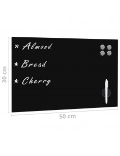 Lavagna Magnetica a Parete in Vetro 50x30 cm