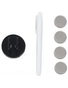 Lavagna Magnetica a Parete in Vetro 80x60 cm Nera