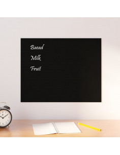 Lavagna Magnetica a Parete Nera 50x40 cm Vetro Temperato